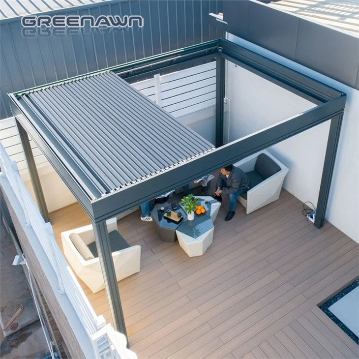 Folding Louver Retractable Pergola